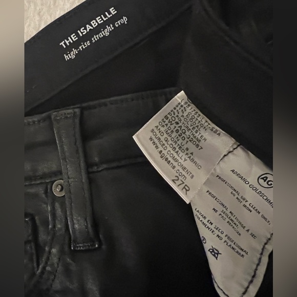 AG High Rise Cropped Jean Coated Leather - The Isabelle - Picture 8 of 9